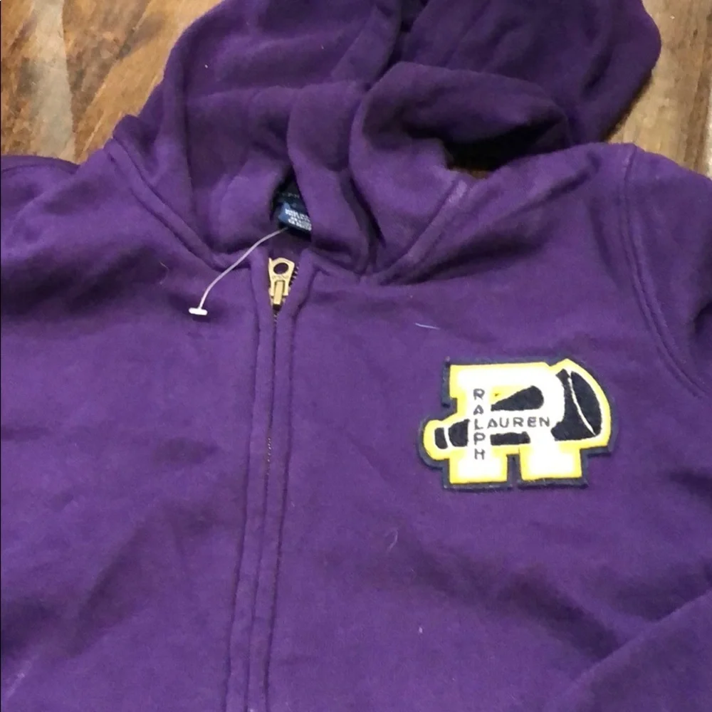 Ralph Lauren megaphone purple sweatshirt xl/16 NWOT
